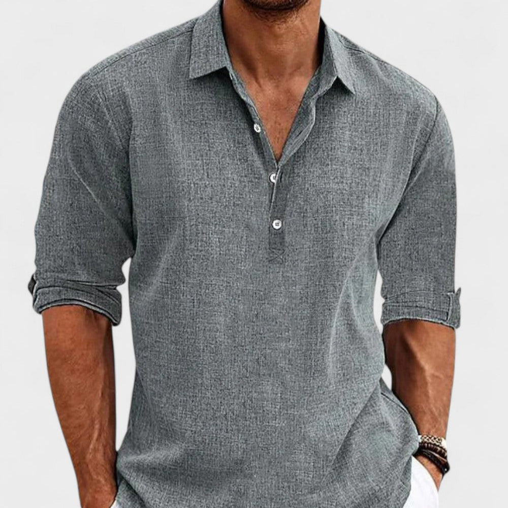 Elegant Linen Shirt-15553976795509-Mirella Fiore
