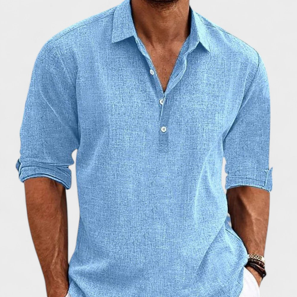 Elegant Linen Shirt-15553976795509-Mirella Fiore