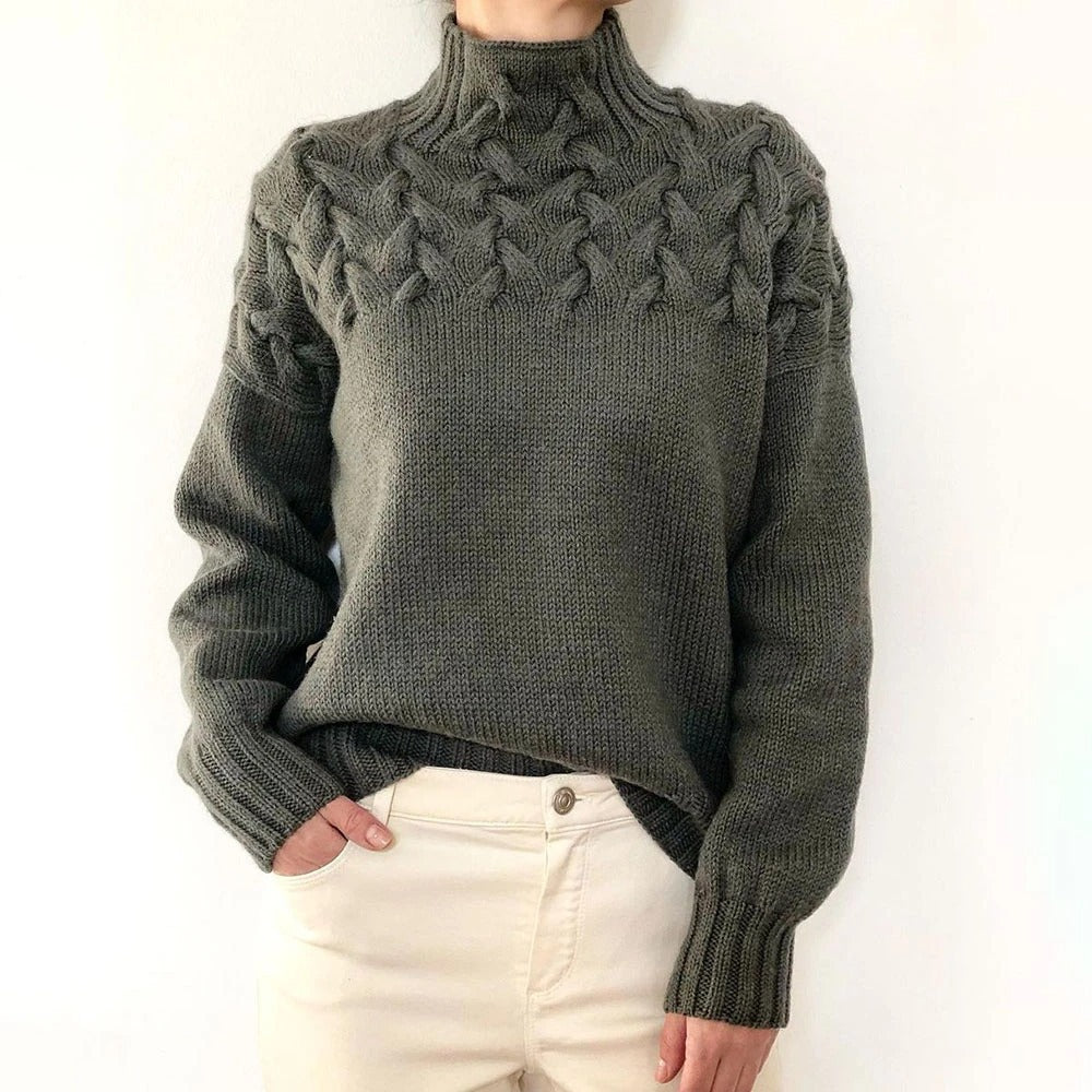 Elena - Warm Knitted Turtleneck-15547990475125-Nancy & Mae Savannah
