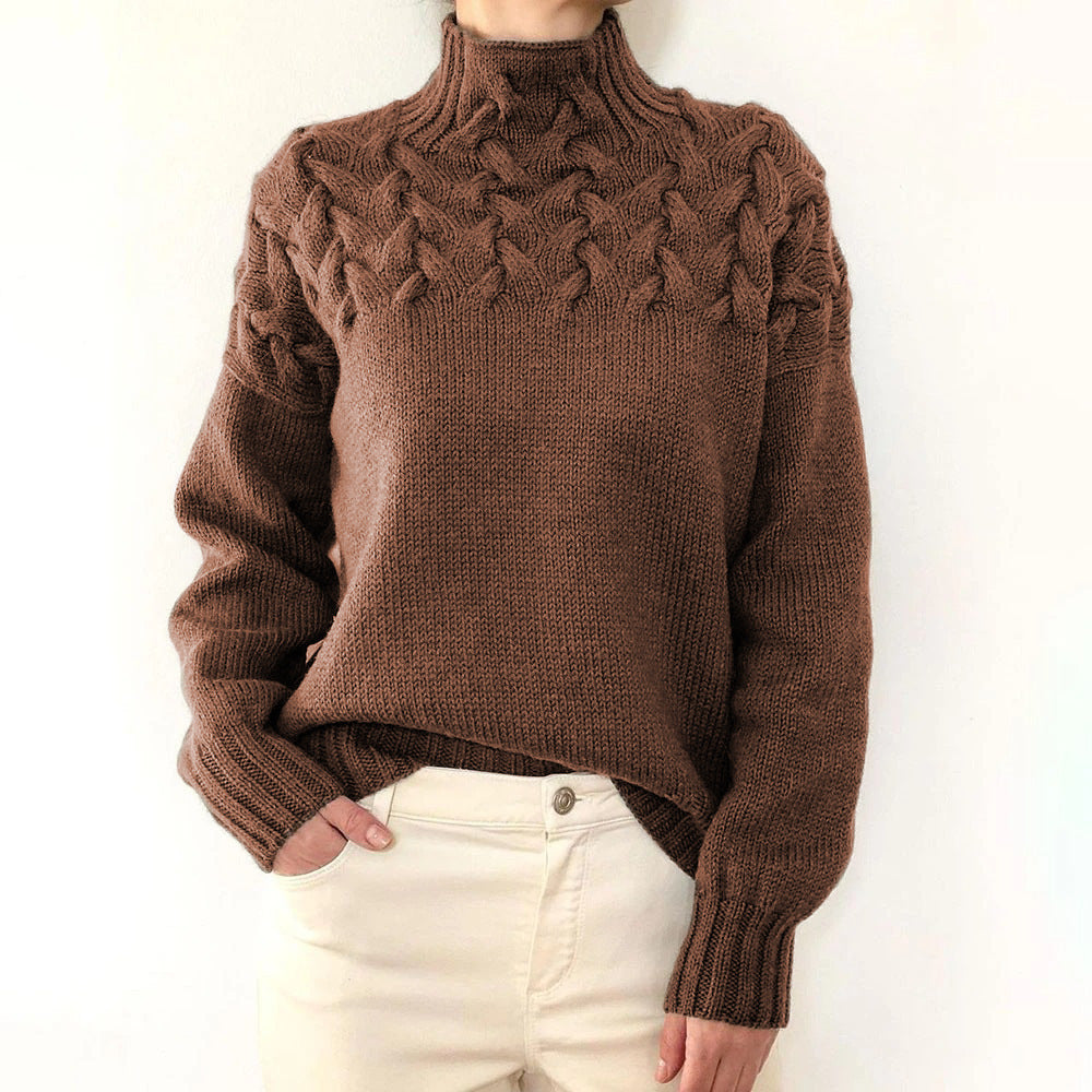 Elena - Warm Knitted Turtleneck-15547990475125-Nancy & Mae Savannah
