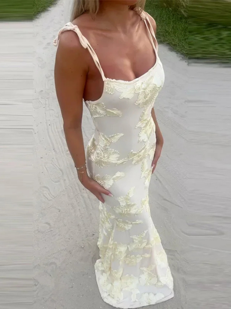 Eliorine – Embroidered romance – Tie-shoulder gown-15302788612469-Mirella Fiore