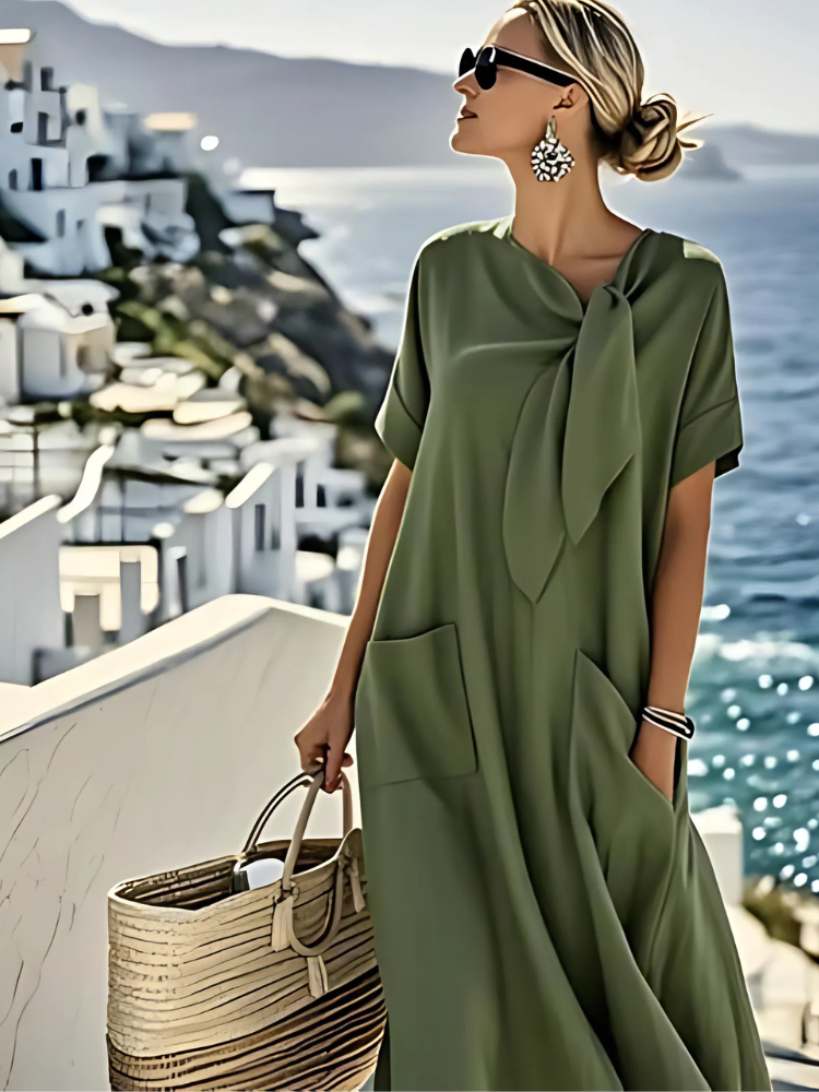 Ella - Elegant Dress with Pockets-15553262780789-Mirella Fiore
