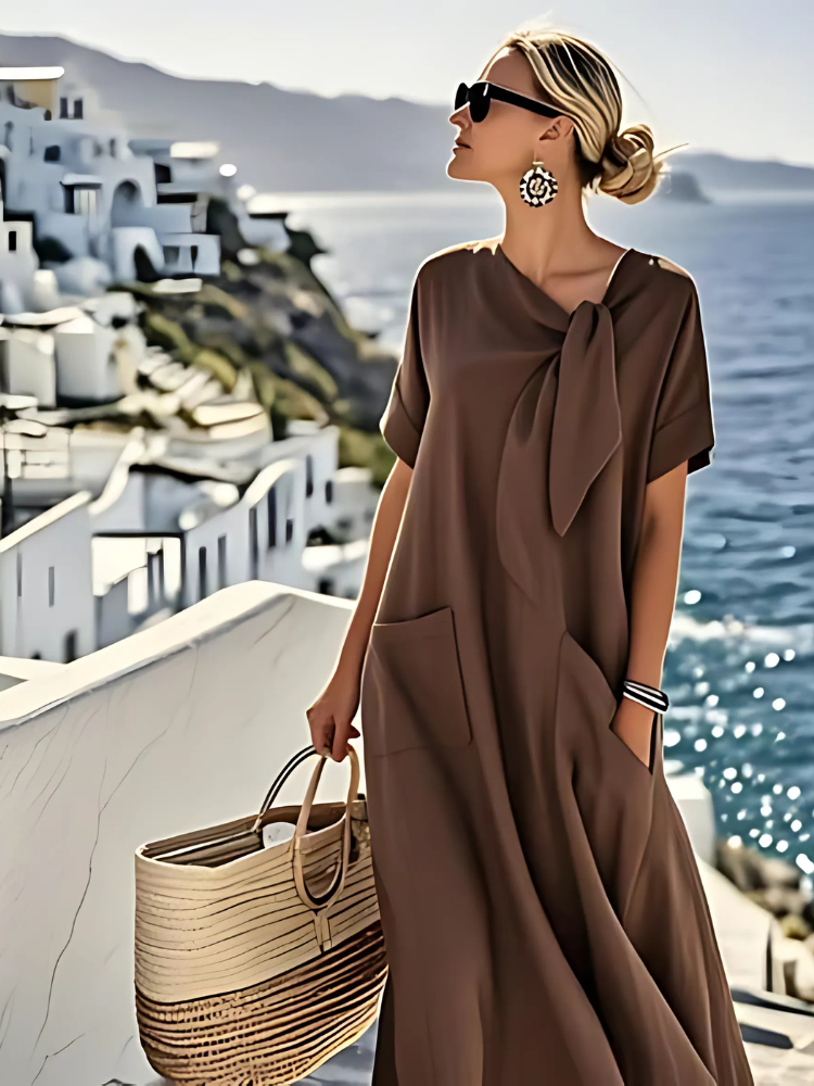 Ella - Elegant Dress with Pockets-15553262780789-Mirella Fiore