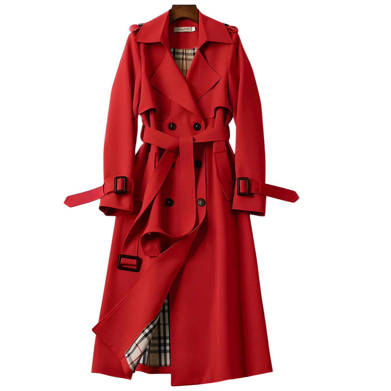 Elodie - Classic Longline Trench Coat-15550919213429-Mirella Fiore