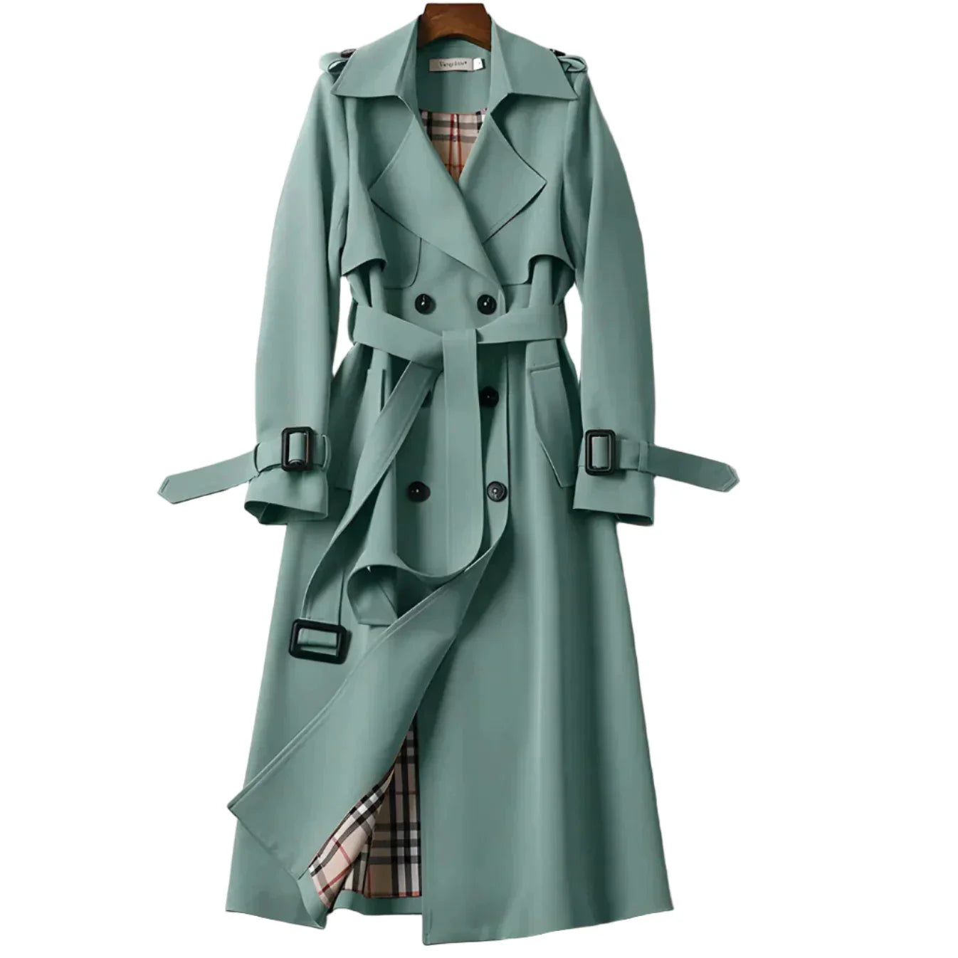 Elodie - Classic Longline Trench Coat-15550919213429-Mirella Fiore