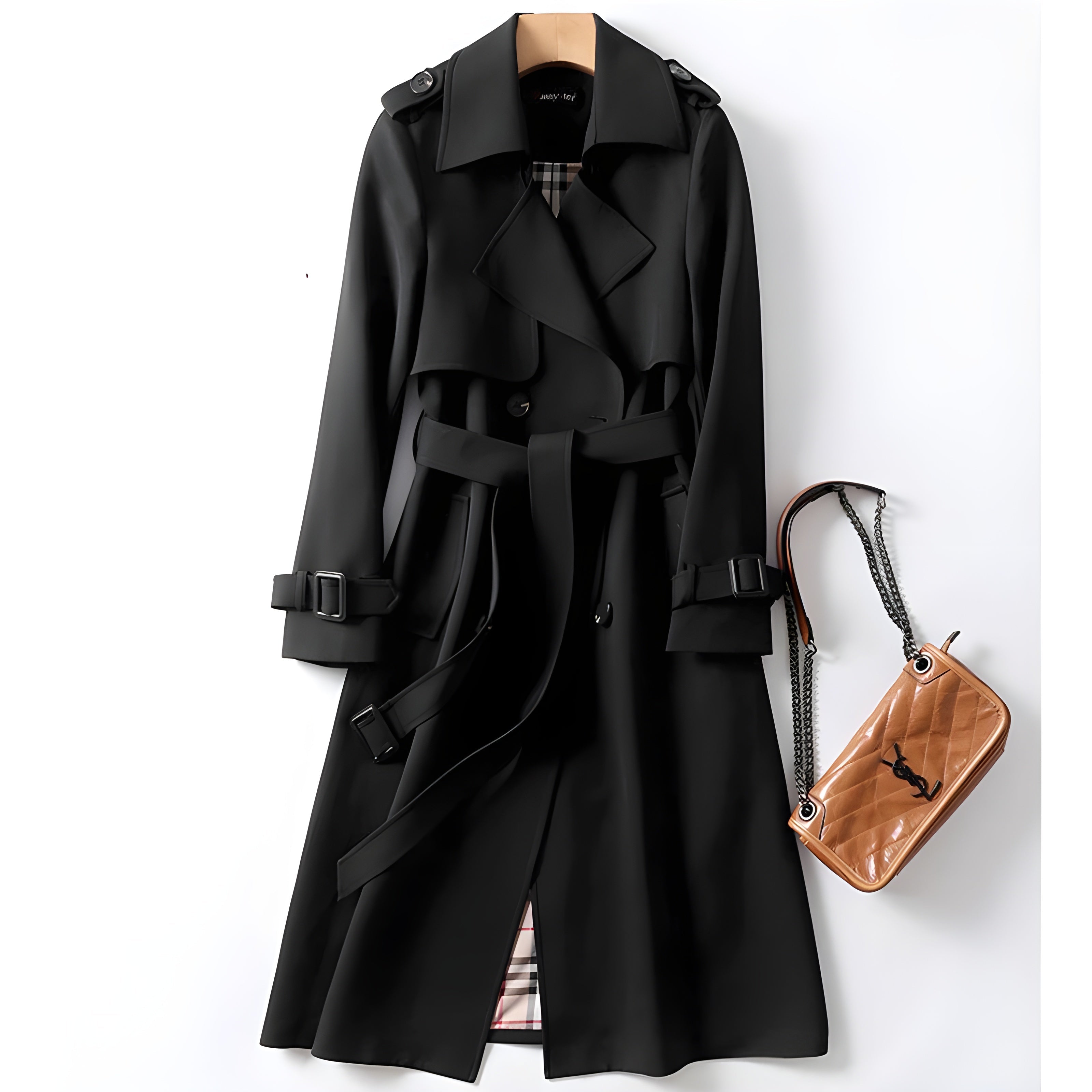 Elodie - Classic Longline Trench Coat-15550919213429-Nancy & Mae Savannah