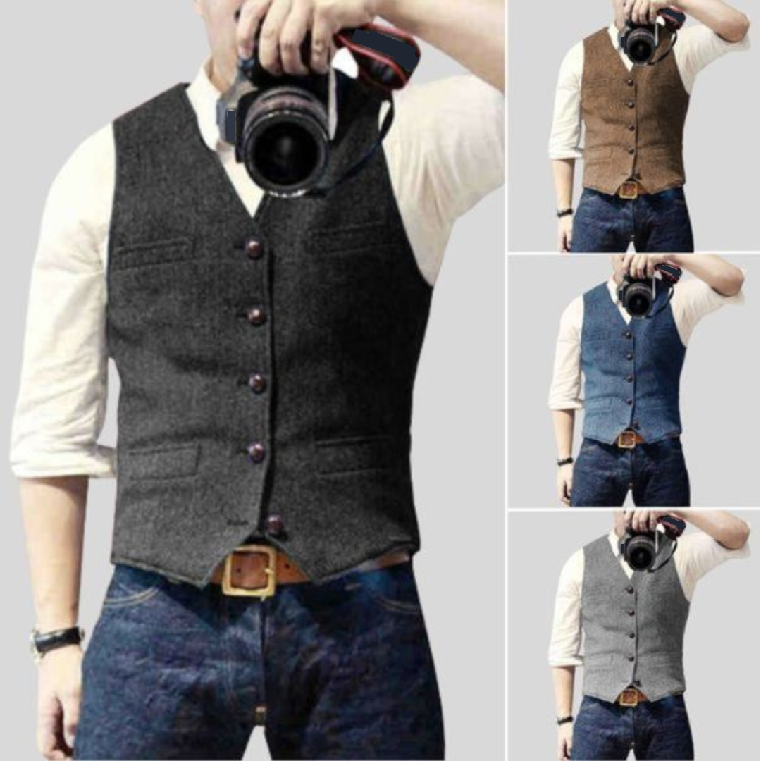Elvis Elegant Men's Vest-15553978040693-Nancy & Mae Savannah