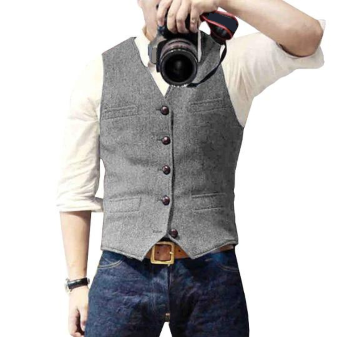 Elvis Elegant Men's Vest-15553978040693-Nancy & Mae Savannah