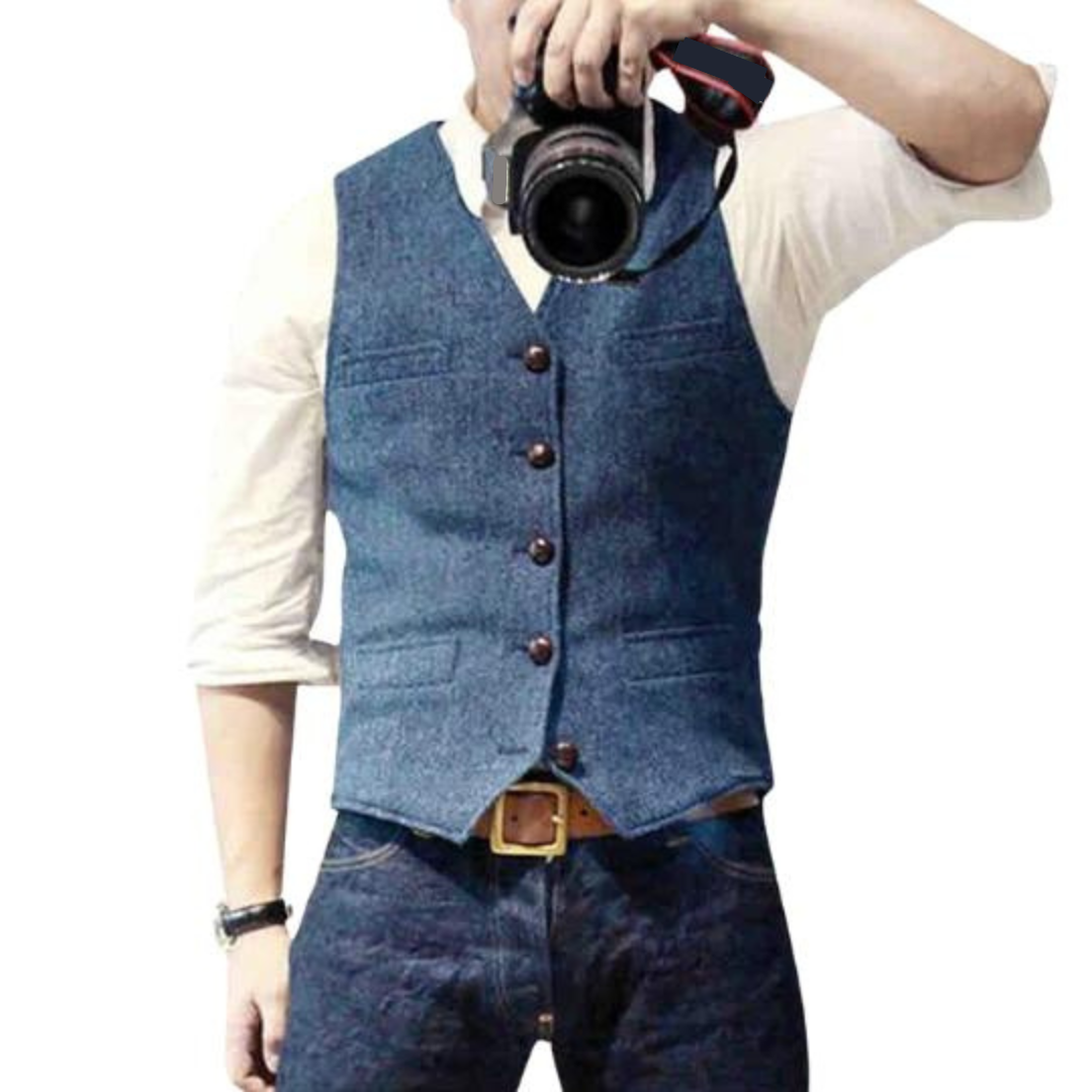 Elvis Elegant Men's Vest-15553978040693-Nancy & Mae Savannah