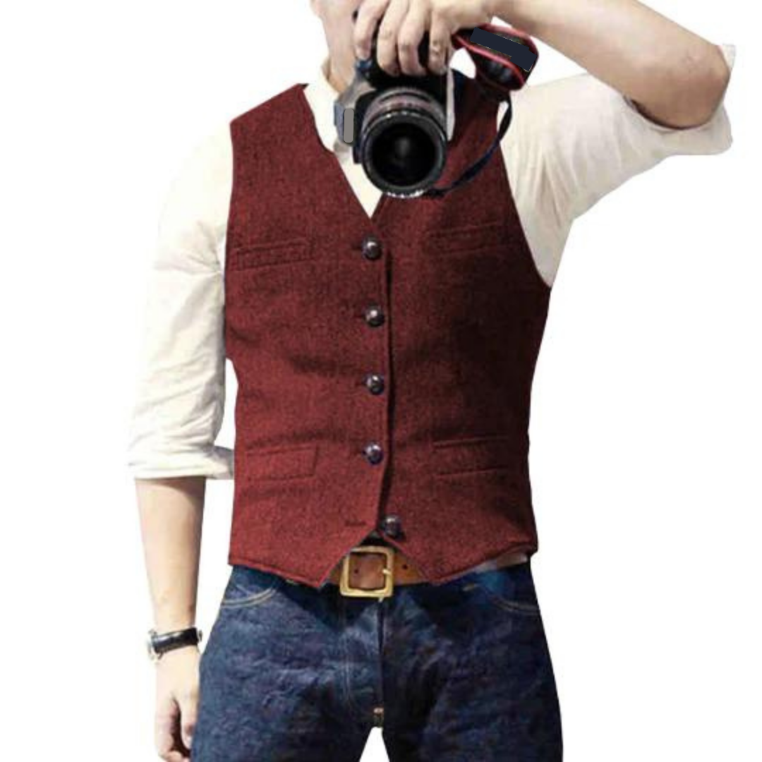 Elvis Elegant Men's Vest-15553978040693-Nancy & Mae Savannah