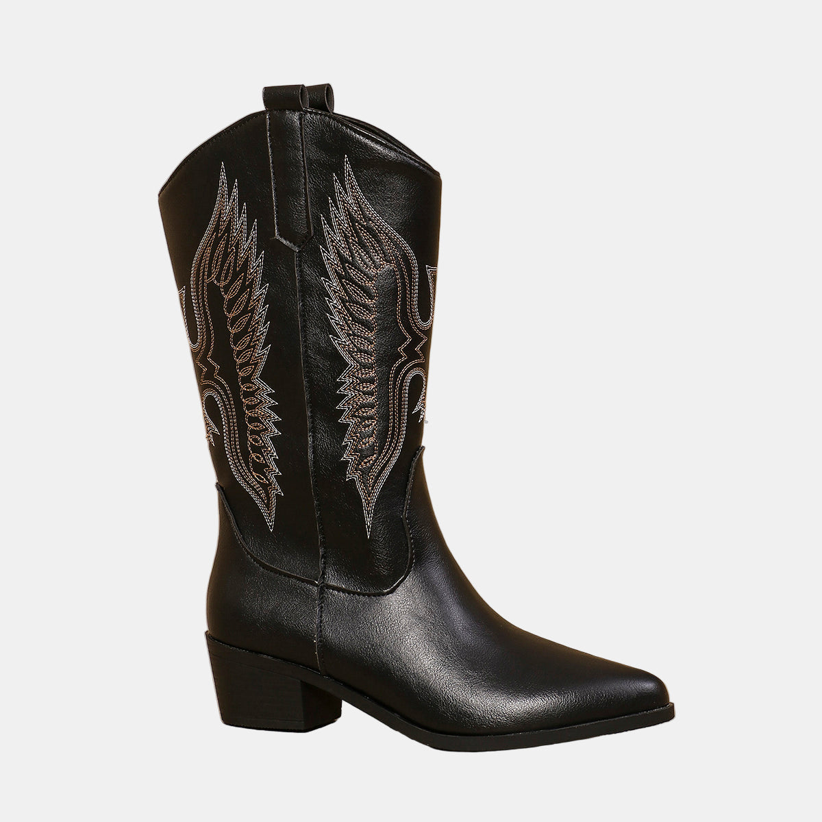 Emery - Block Heel Cowboy Boots-15520005620085-Mirella Fiore