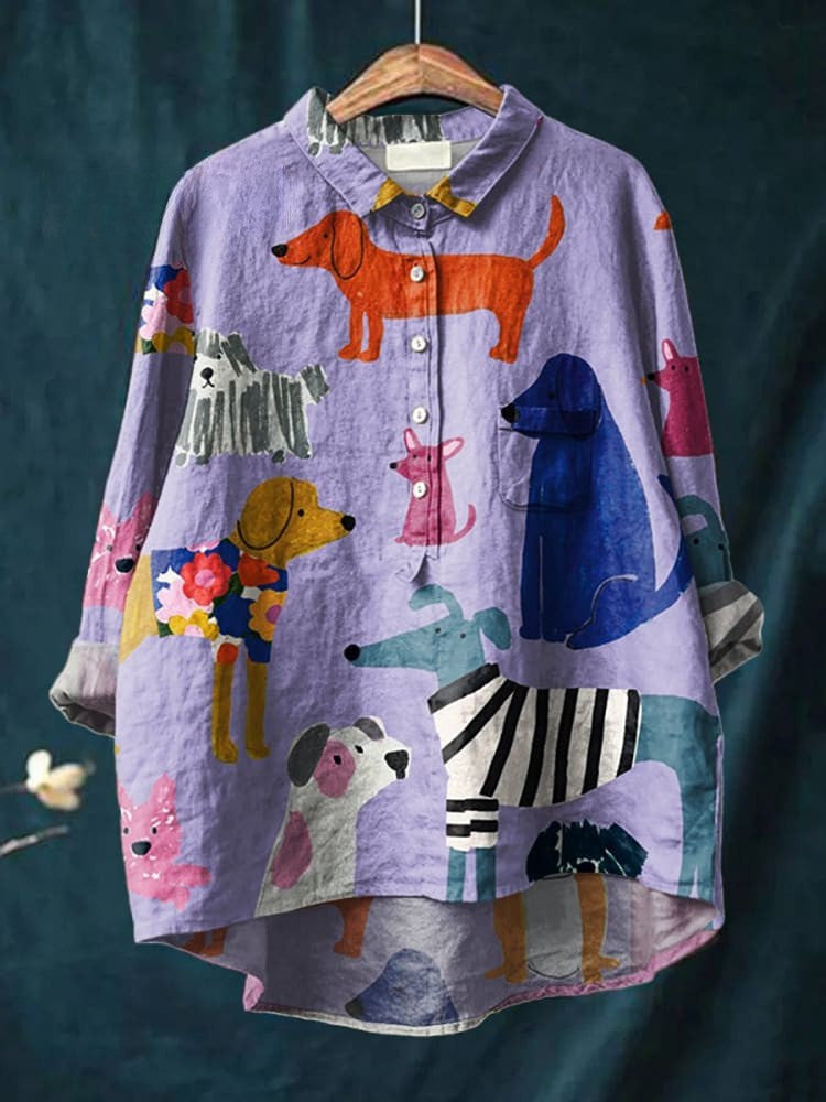 Emma - Colorful Pups Shirt-15542212985205-Mirella Fiore
