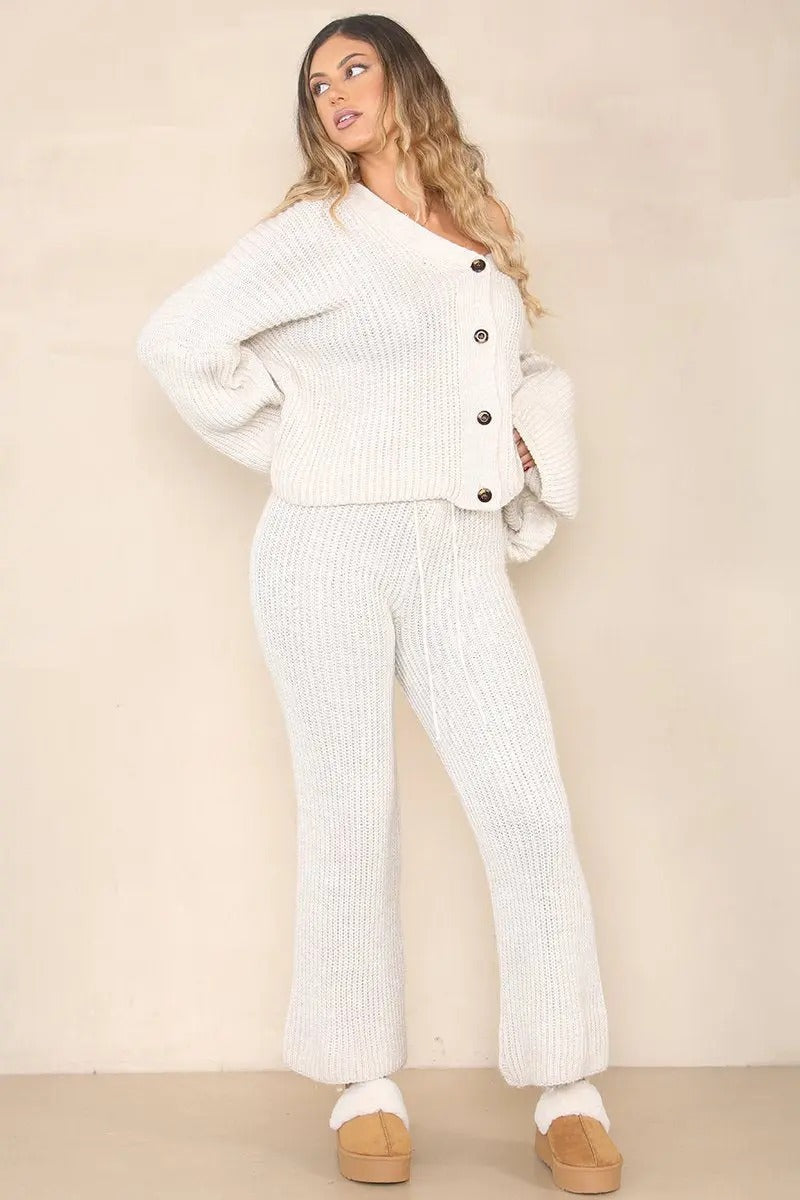 Evelina – Cozy knit – Cardigan and pants set-15448831689077-Mirella Fiore