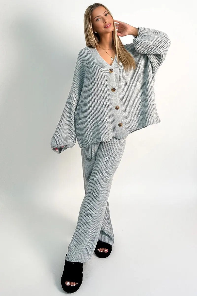Evelina – Cozy knit – Cardigan and pants set-15448831689077-Mirella Fiore