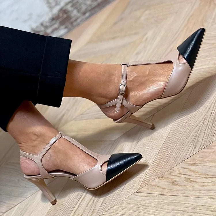 Evrardine - Punta Two-tone Pump-15530390192501-Nancy & Mae Savannah