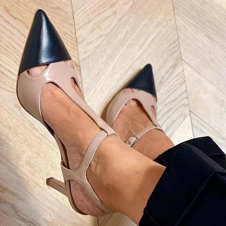 Evrardine - Punta Two-tone Pump-15530390192501-Nancy & Mae Savannah