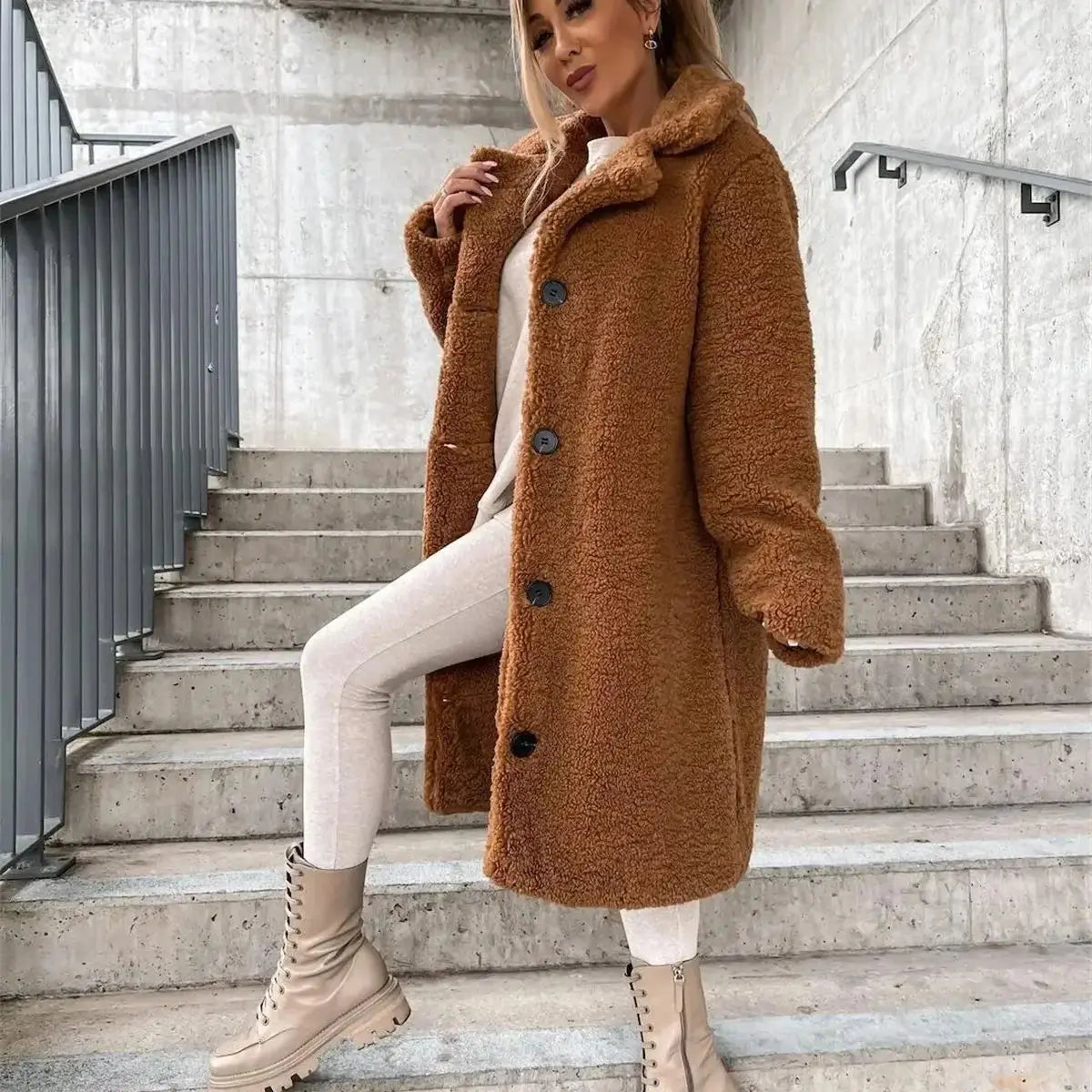 FABI - Elegant Casual Coat-15519827001717-Mirella Fiore