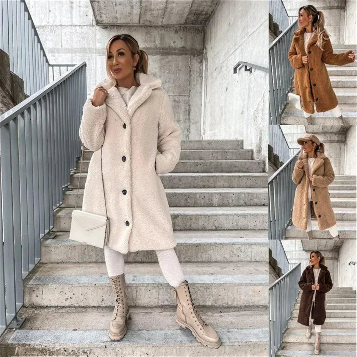 FABI - Elegant Casual Coat-15519827001717-Nancy & Mae Savannah