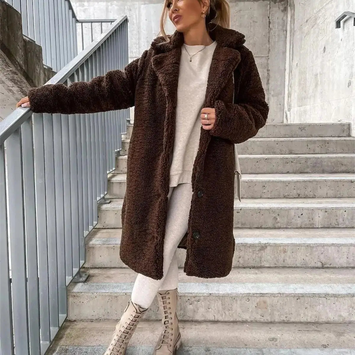 FABI - Elegant Casual Coat-15519827001717-Nancy & Mae Savannah