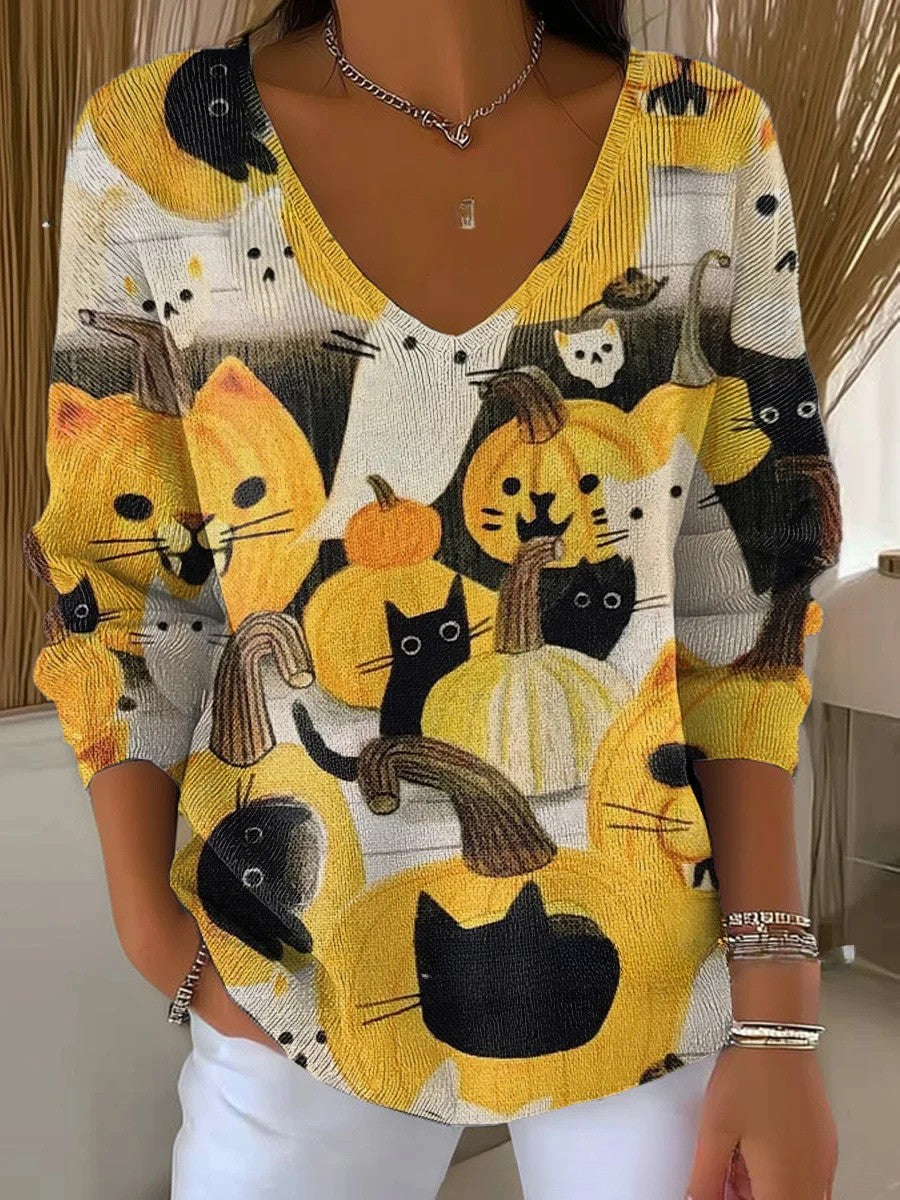 FLORENCE - V-neck Sweater-15550859641205-Mirella Fiore
