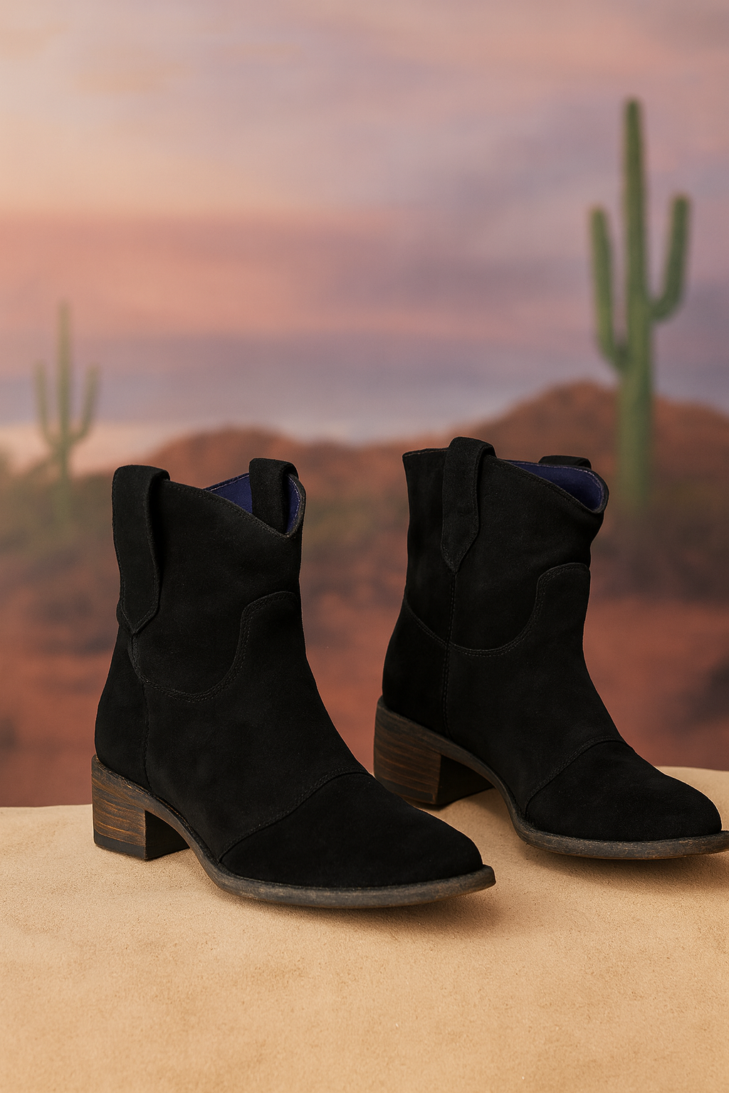 Faye - Premium Suede Western Ankle Boots-15553238696309-Mirella Fiore