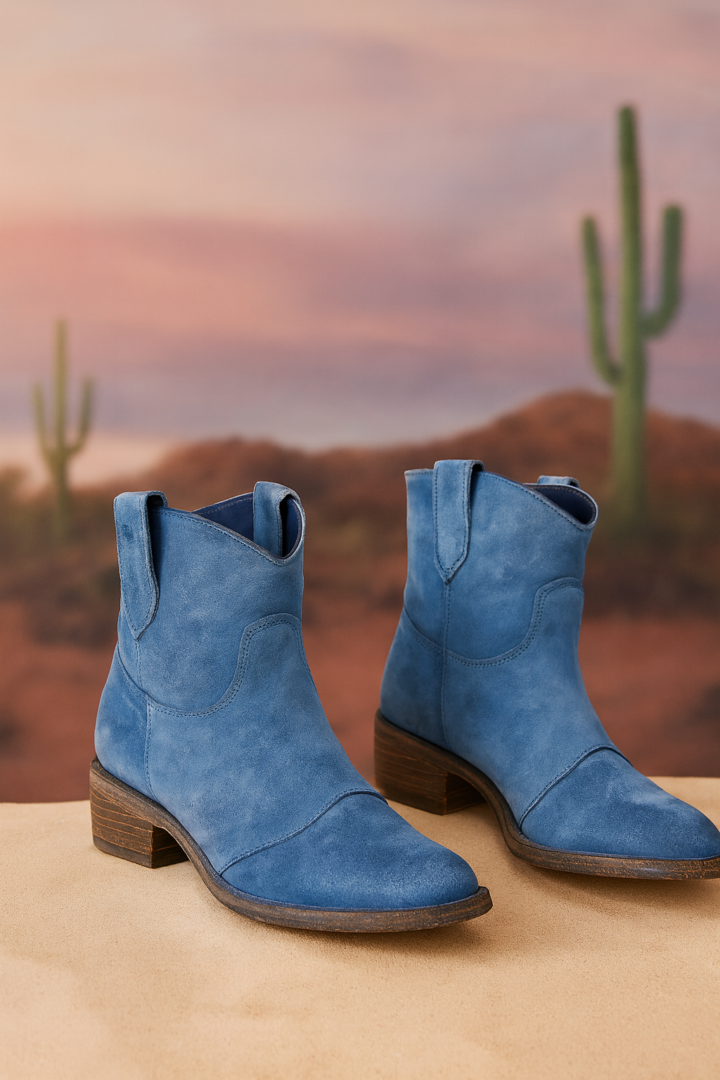 Faye - Premium Suede Western Ankle Boots-15553238696309-Mirella Fiore