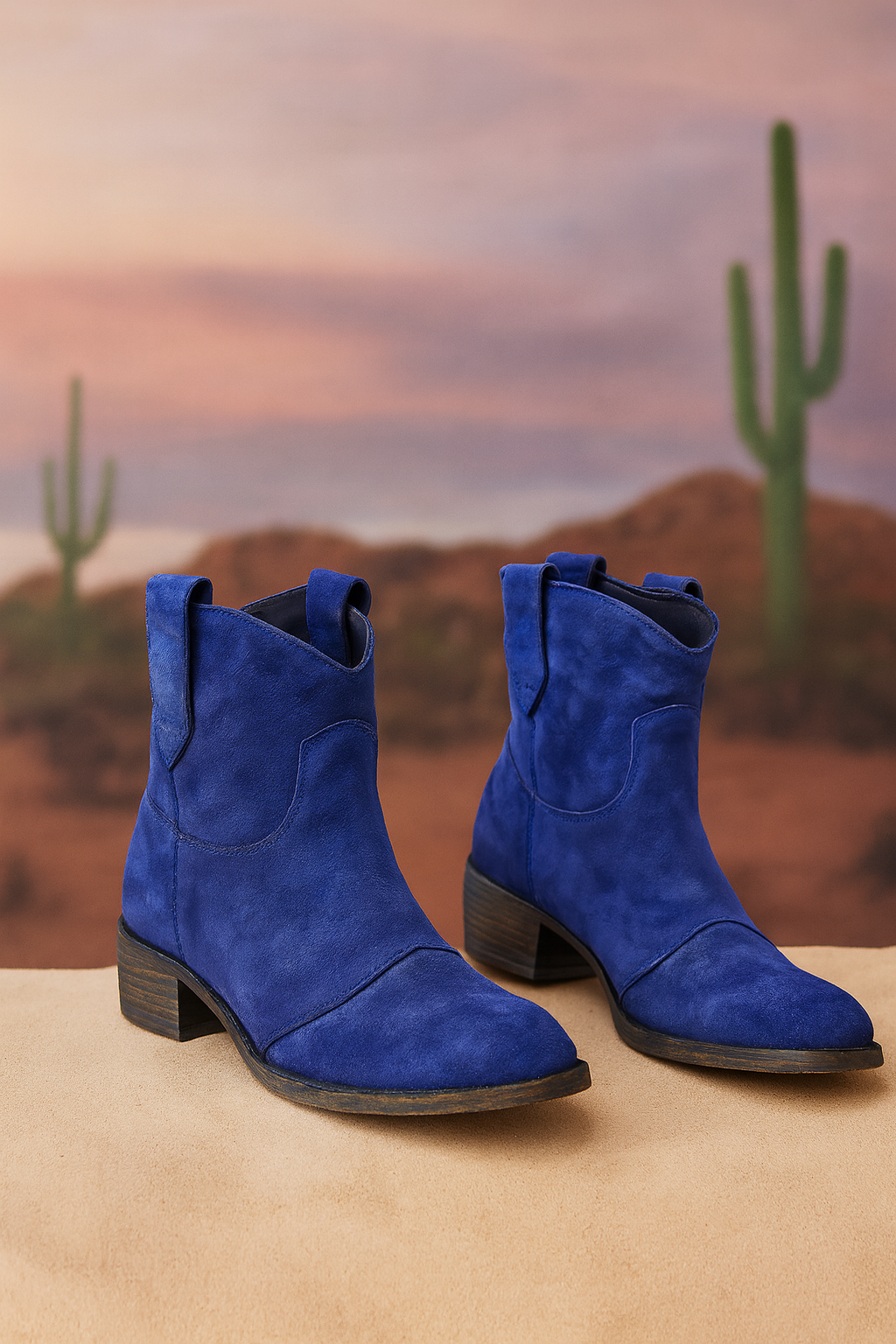 Faye - Premium Suede Western Ankle Boots-15553238696309-Mirella Fiore