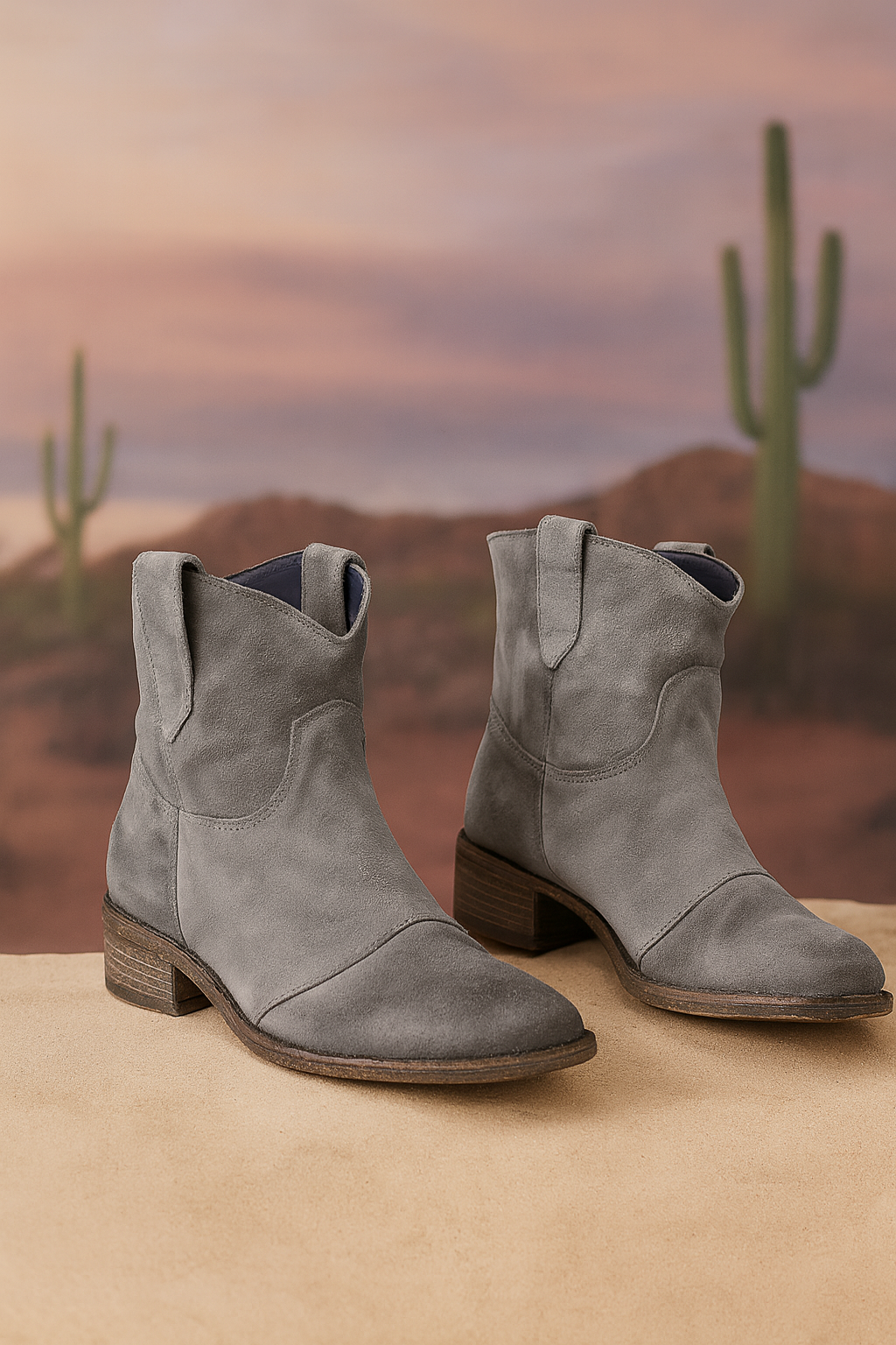 Faye - Premium Suede Western Ankle Boots-15553238696309-Mirella Fiore