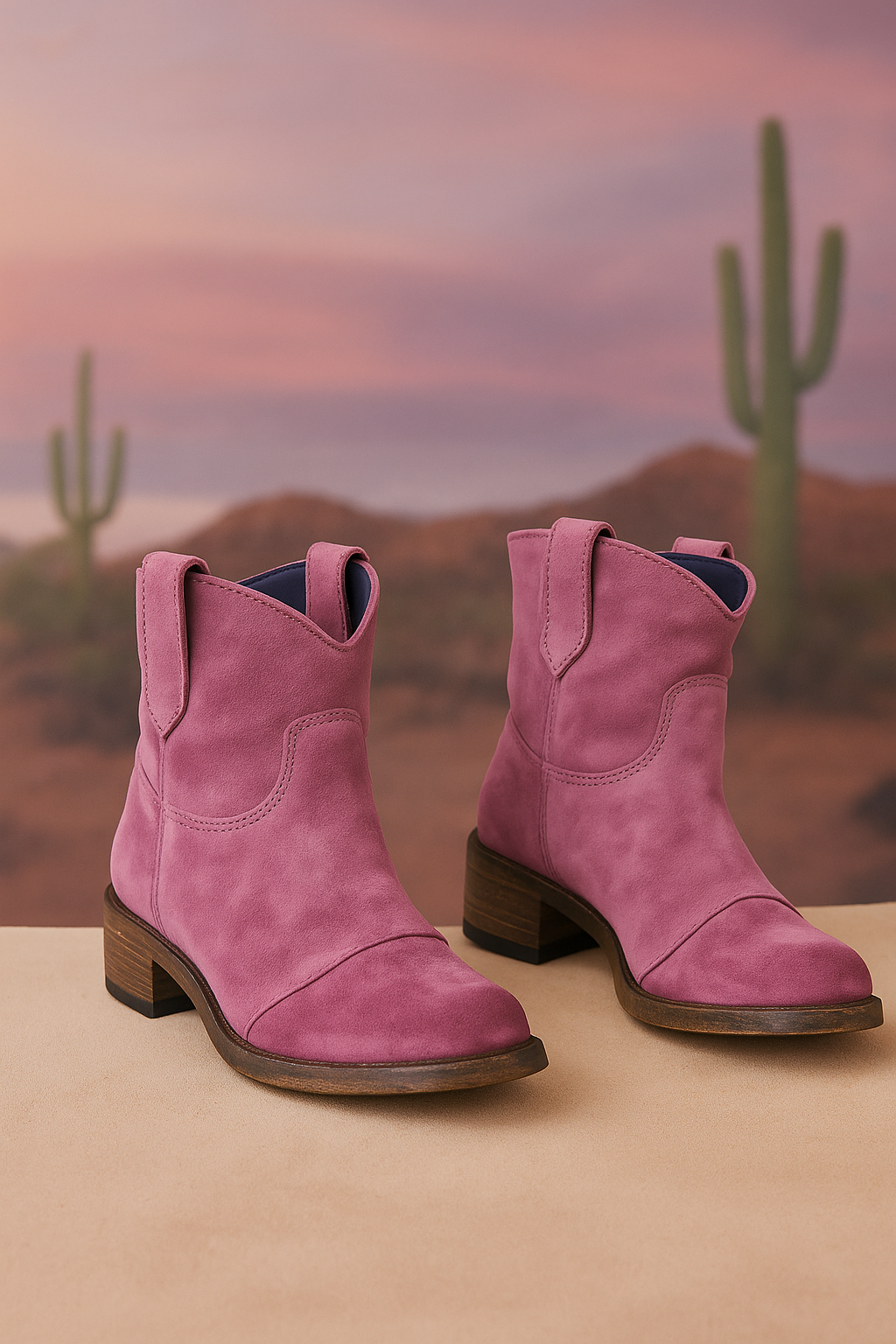 Faye - Premium Suede Western Ankle Boots-15553238696309-Mirella Fiore