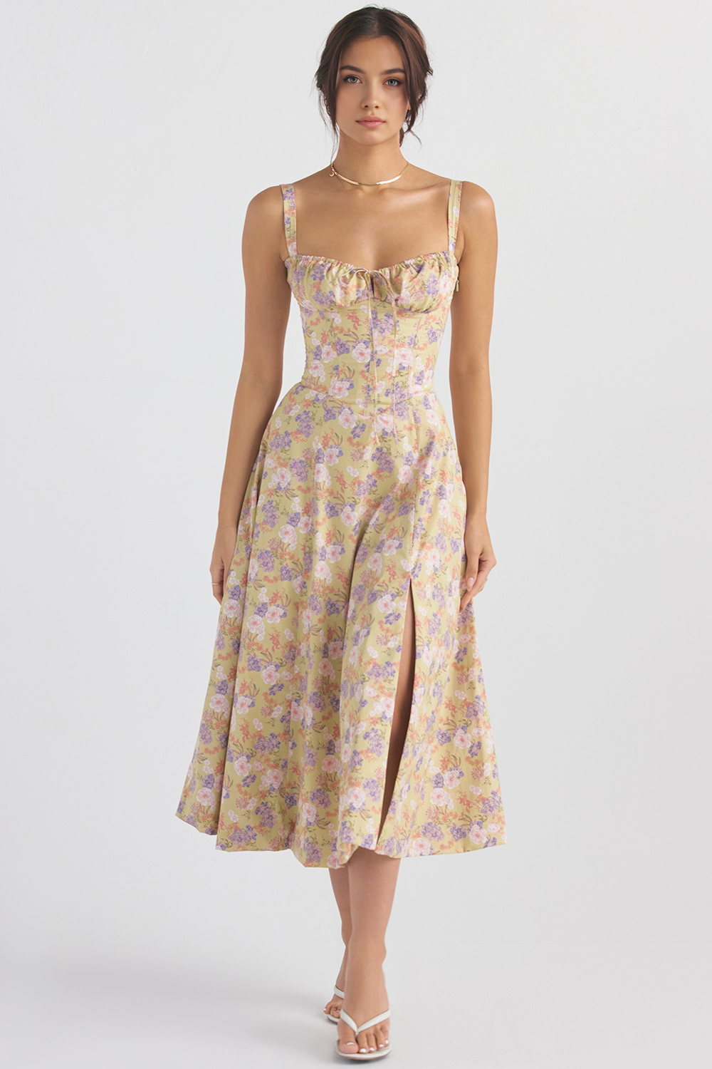 Felly – Ruched sweetheart – Midi dress-15260068577653-Mirella Fiore