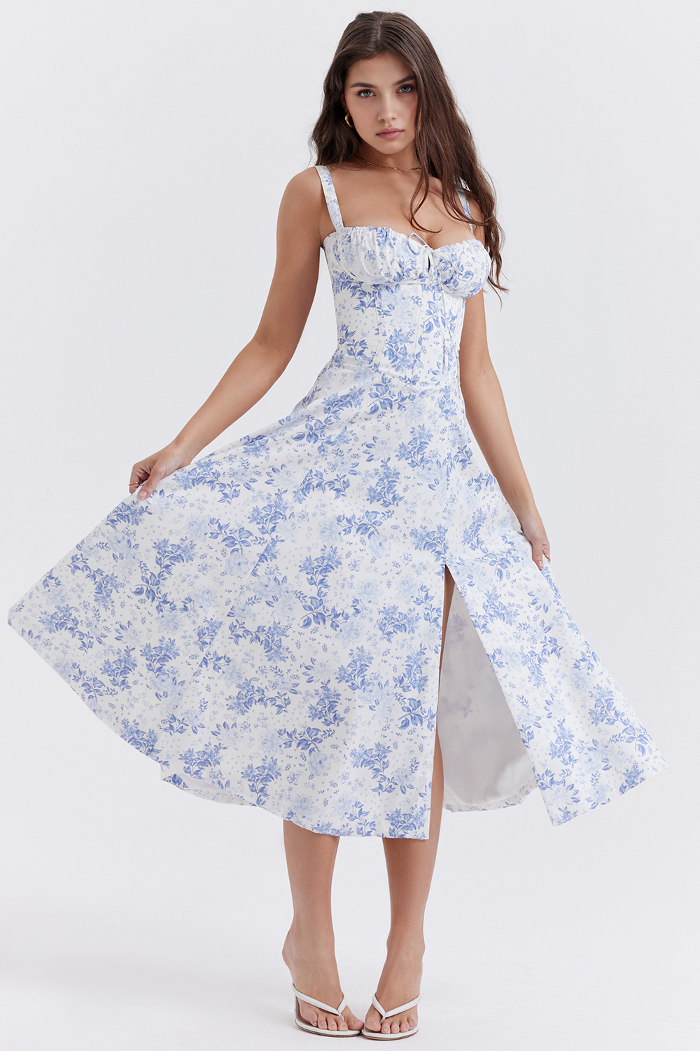 Felly – Ruched sweetheart – Midi dress-15260068577653-Mirella Fiore