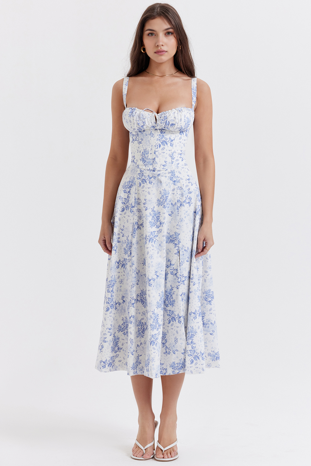 Felly – Ruched sweetheart – Midi dress-15260068577653-Mirella Fiore