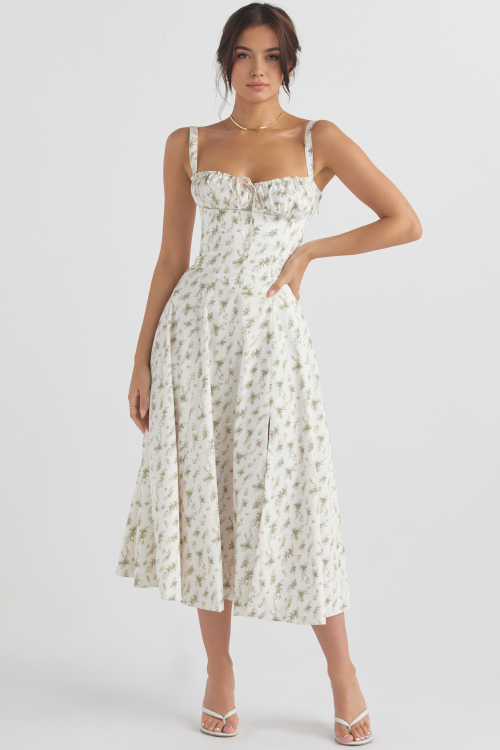 Felly – Ruched sweetheart – Midi dress-15260068577653-Mirella Fiore