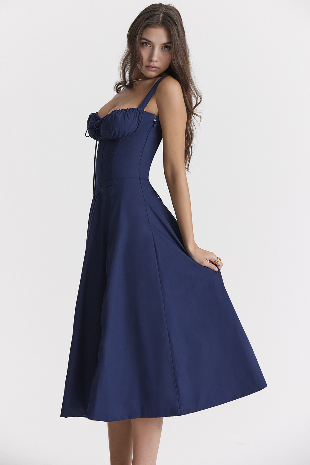 Felly – Ruched sweetheart – Midi dress-15260068577653-Mirella Fiore