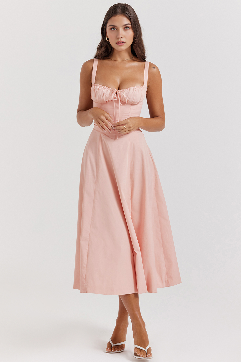 Felly – Ruched sweetheart – Midi dress-15260068577653-Mirella Fiore