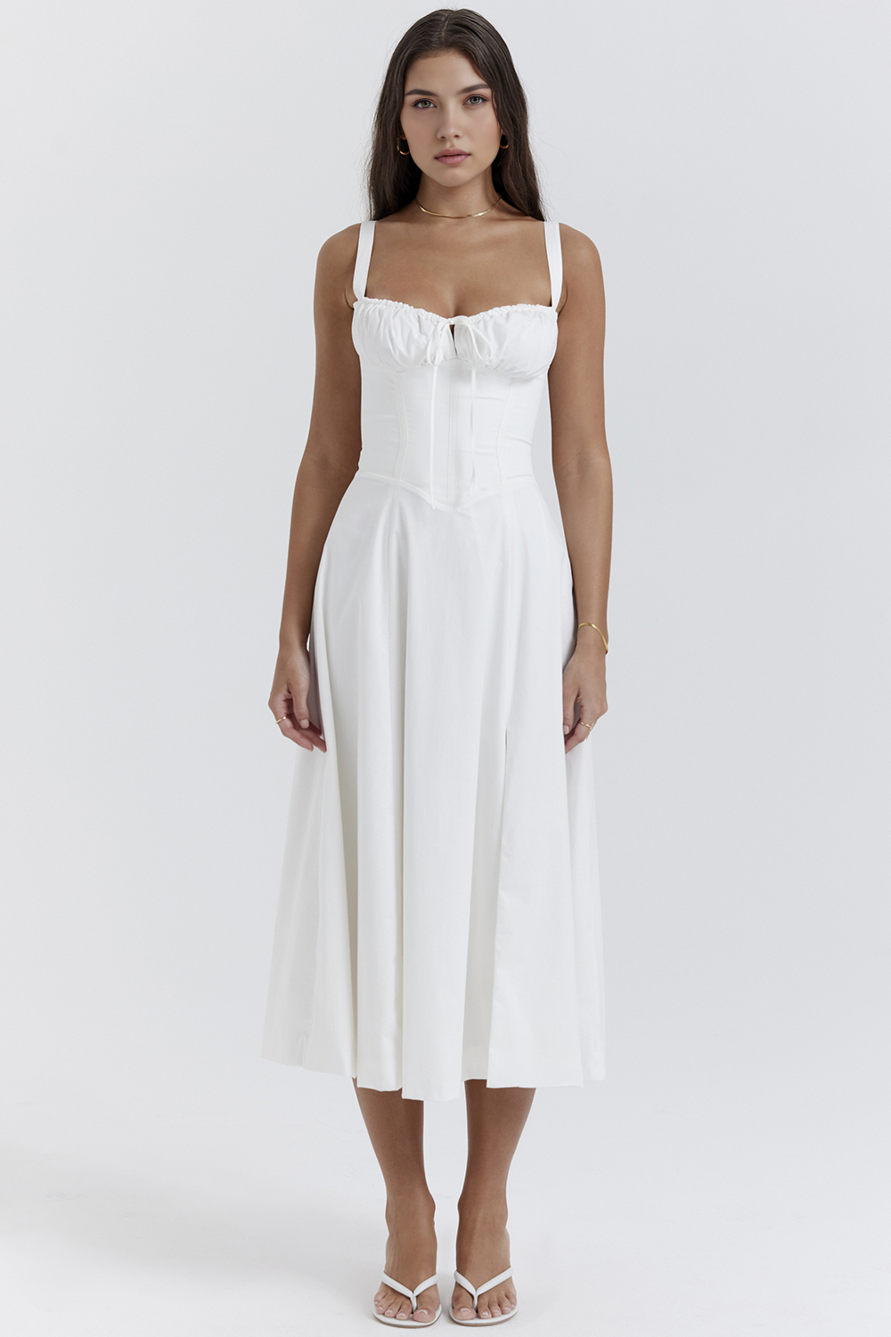 Felly – Ruched sweetheart – Midi dress-15260068577653-Mirella Fiore