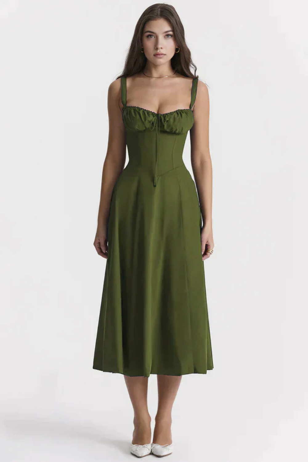 Felly – Ruched sweetheart – Midi dress-15260068577653-Mirella Fiore