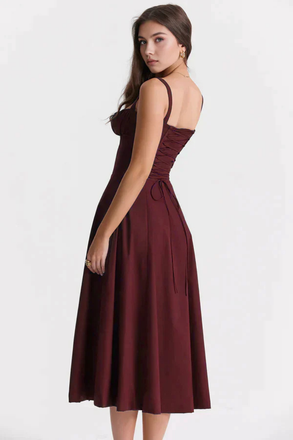Felly – Ruched sweetheart – Midi dress-15260068577653-Mirella Fiore