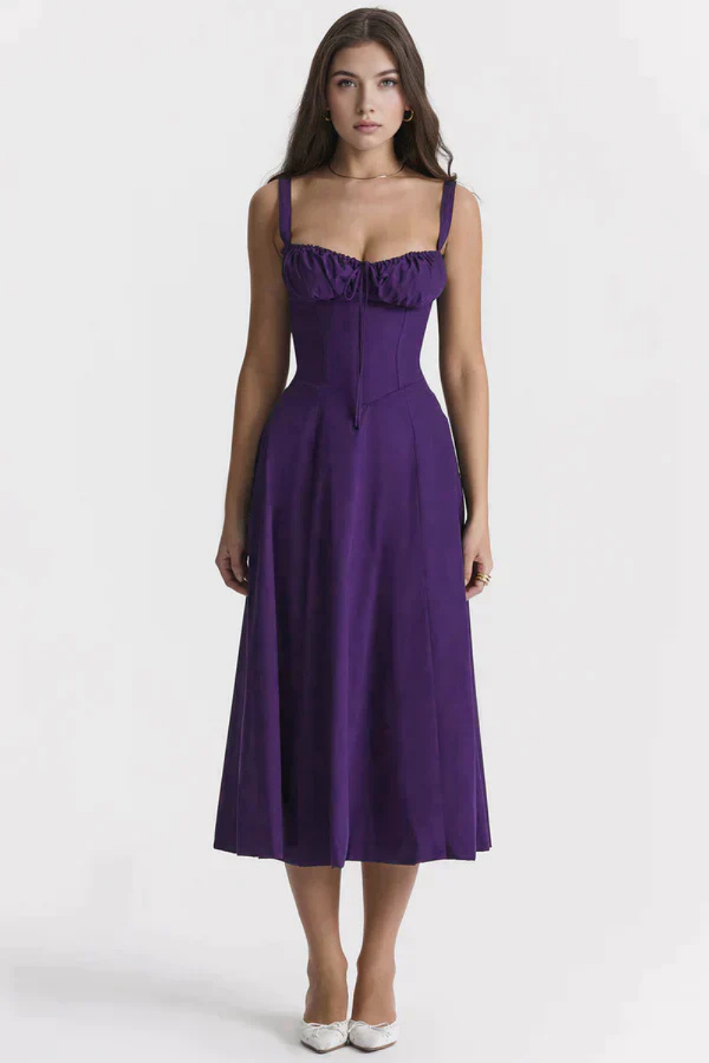 Felly – Ruched sweetheart – Midi dress-15260068577653-Mirella Fiore