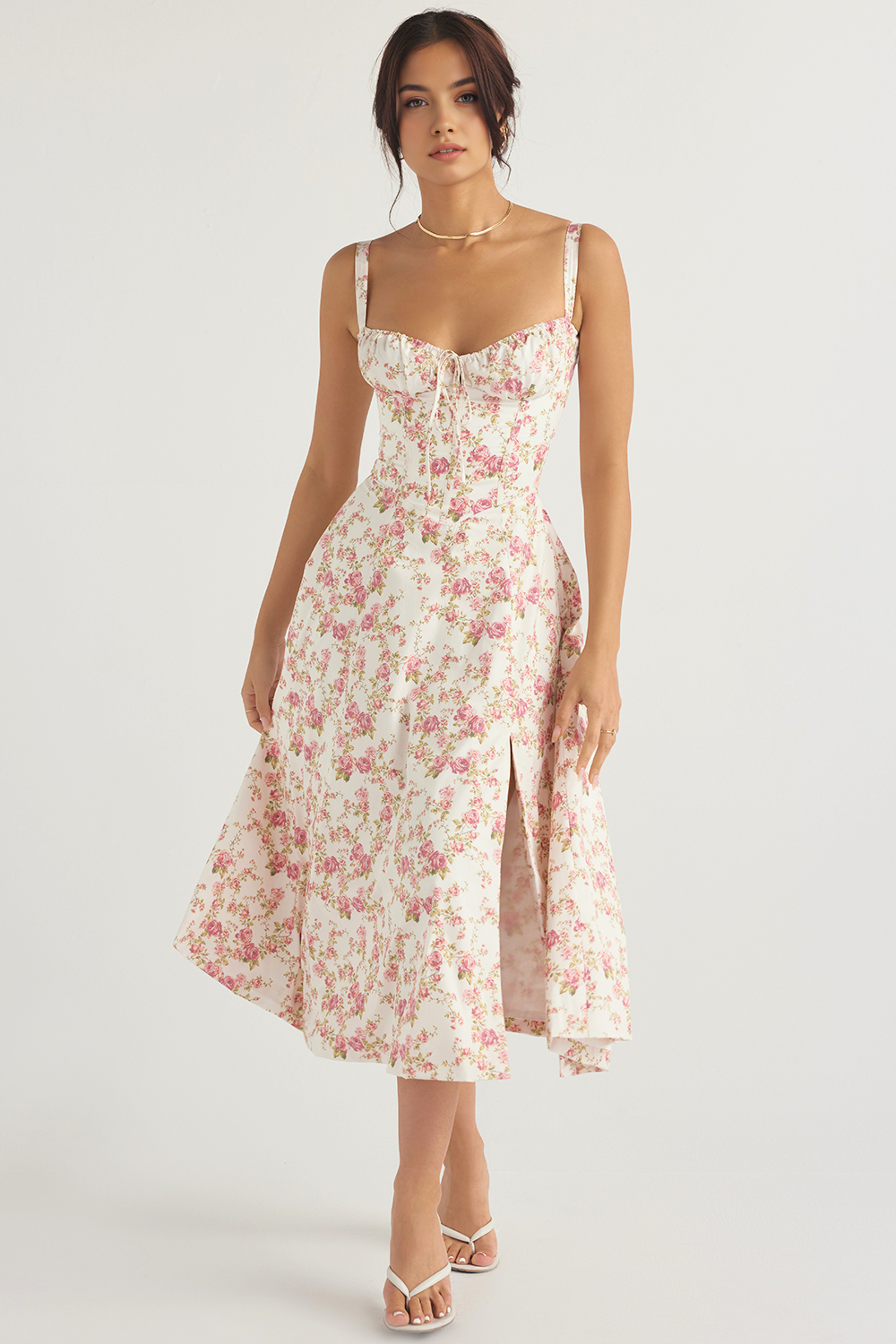 Felly – Ruched sweetheart – Midi dress-15260068577653-Mirella Fiore