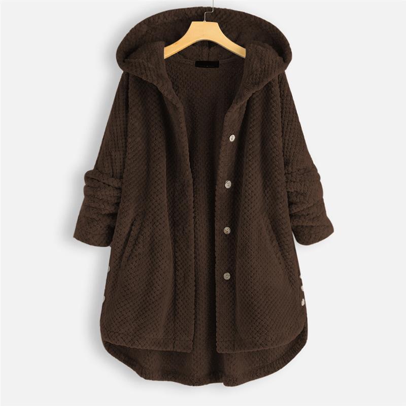 Fiora - Winter Hooded Double-faced Fleece Coat-15518867980661-Mirella Fiore