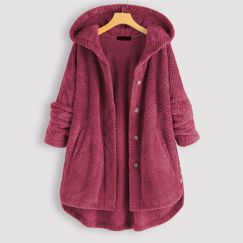 Fiora - Winter Hooded Double-faced Fleece Coat-15518867980661-Mirella Fiore