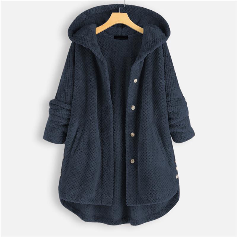 Fiora - Winter Hooded Double-faced Fleece Coat-15518867980661-Mirella Fiore