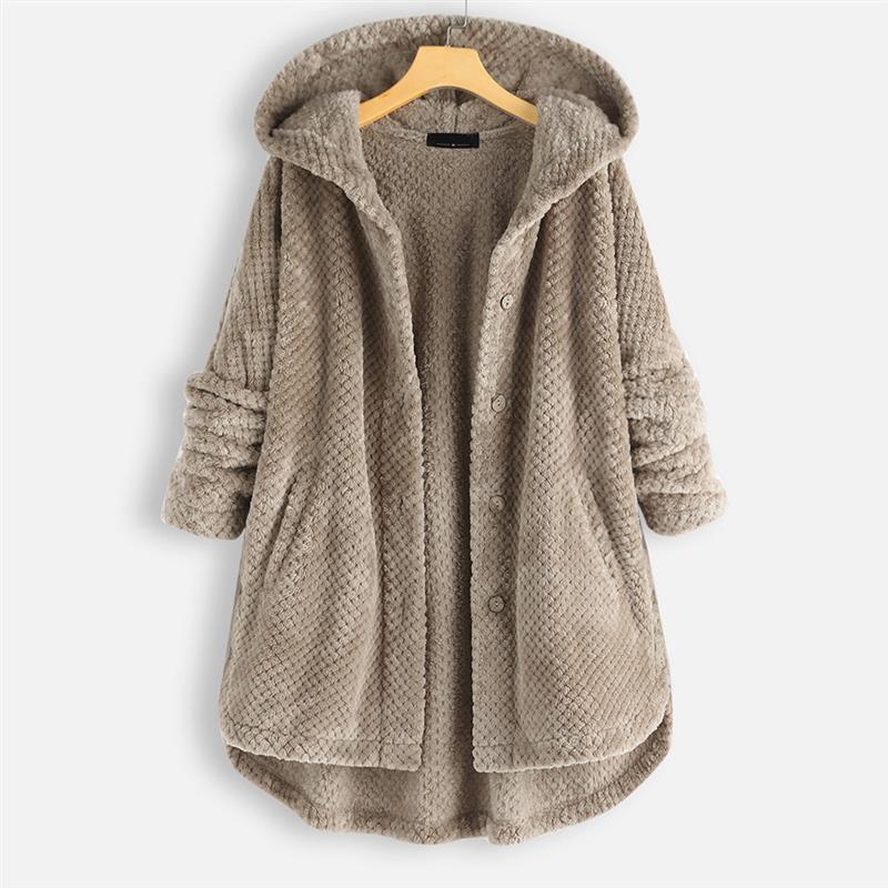Fiora - Winter Hooded Double-faced Fleece Coat-15518867980661-Mirella Fiore