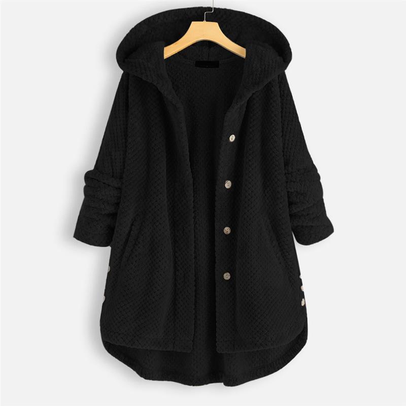 Fiora - Winter Hooded Double-faced Fleece Coat-15518867980661-Mirella Fiore