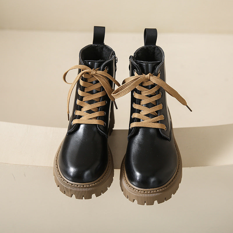 Fleece - Lined Combat Boots-15550871044469-Nancy & Mae Savannah