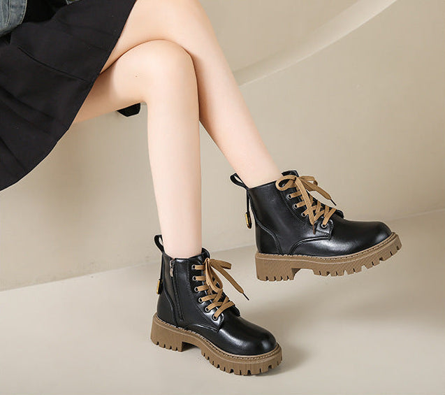 Fleece - Lined Combat Boots-15550871044469-Nancy & Mae Savannah