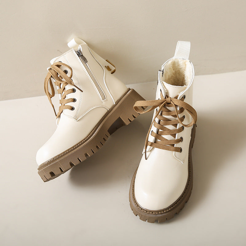Fleece - Lined Combat Boots-15550871044469-Nancy & Mae Savannah