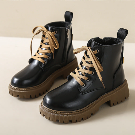 Fleece - Lined Combat Boots-15550871044469-Nancy & Mae Savannah