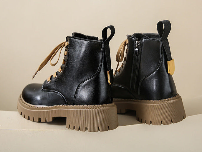 Fleece - Lined Combat Boots-15550871044469-Nancy & Mae Savannah